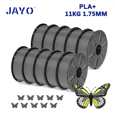 JAYO 11KG PLA PLUS 3D Drucker Filament grau 1,1KG/Set*10 1,75mm hohe Zähigkeit