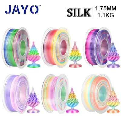 JAYO 1,1KG PLA+ SILK 3D Drucker Filament 1,75mm Mit Spule Seidig-Bunt Zweifarbig