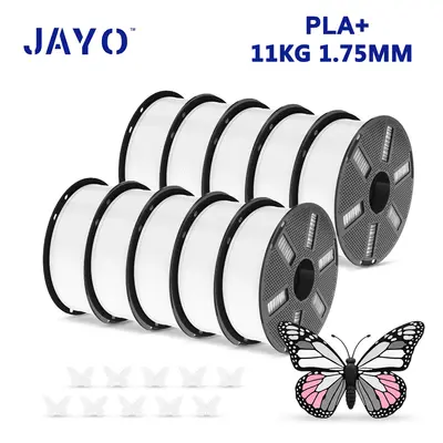 JAYO 11KG PLA+ Plus weiß 3D Drucker Filament 1,75mm 1,1KG*10Rolls Hohe Zähigkeit
