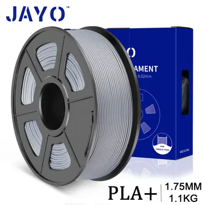 JAYO PLA+ Filament 1,75 mm auf Spule, silbergrau, mit blauer Verpackung