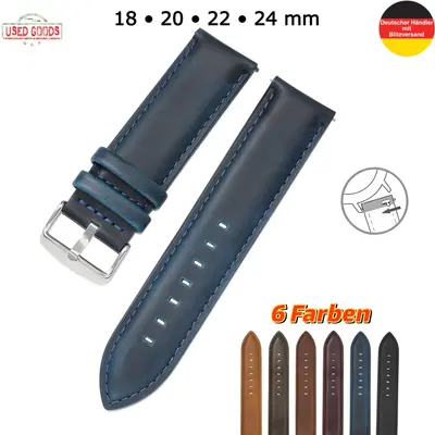 Uhrenarmband Leder Armband Universell 18 20 22 24 mm Ersatzband Smart Watch Uhr