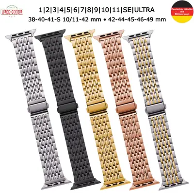 Edelstahl Uhrenarmband für Apple Watch 1-9 10 11 SE ULTRA Metall Ersatzband Uhr