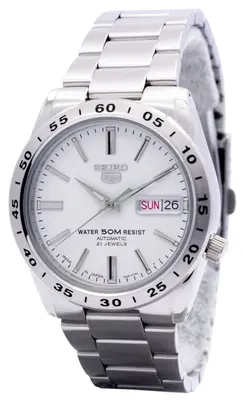 Seiko 5 Automatisch 21 Jewels Japan Made Weiß Zifferblatt SNKD97J1 Herrenuhr
