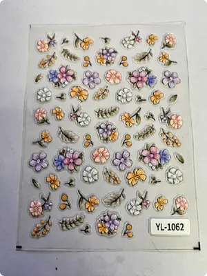 5D Blume Nagel Aufkleber Nail Art Sticker
