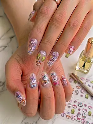 Set 5D Nagel Aufkleber Charakter Thema Nail Art Sticker