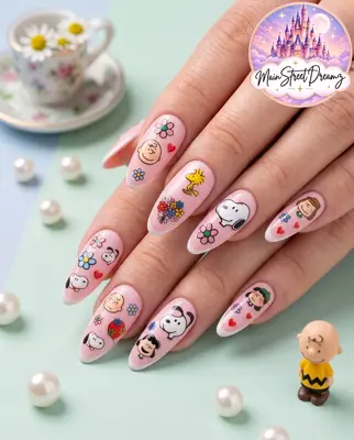 Snoopy 3D Nail Art Sticker - Peanuts Nail Art