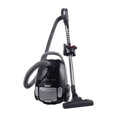 Fakir Black Vac Power TS 790 Bodenstaubsauger von vorn mit ausgefahrenem Rohr und Bodendüse