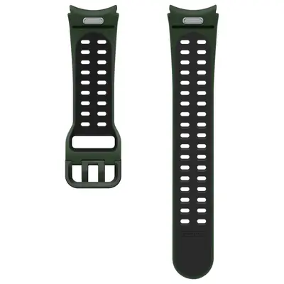 Smartwatch-Armband in Grün, Ansicht von vorn und hinten mit Lochstruktur