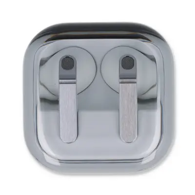 Samsung Galaxy Buds4 Pro in Grau, beide Ohrhörer mit Stöpseln nach oben ausgerichtet