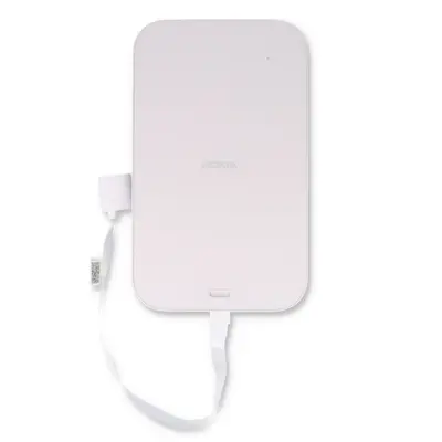 Nokia FastMile 5G Receiver, Frontseite mit glatter weißer Oberfläche und Kabelanschluss