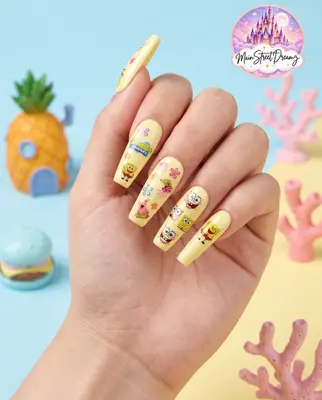 Spongebob Schwammkopf 3D Nagelsticker - Nail Art