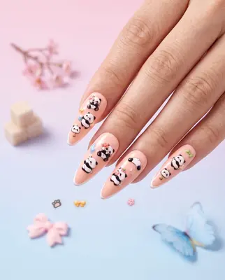 5D Nail Art Sticker, Panda Figur Nagelsticker, süße Cartoon Nagel Aufkleber