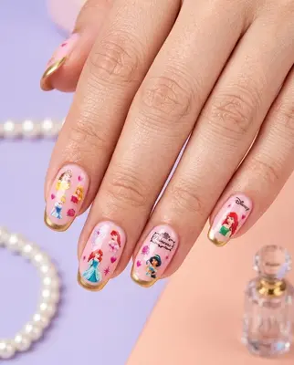 Set 3D Nagel Aufkleber Disney Prinzessin Figur Thema Nail Art Sticker