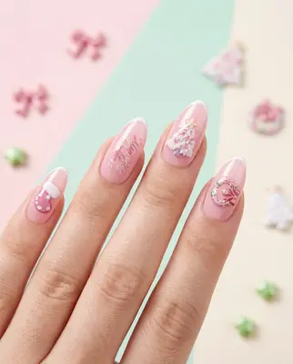 5er Set D Weihnachtsmotiv Nail Art Sticker