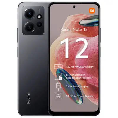 Xiaomi Redmi Note 12 LTE Smartphone128 GB Onyx Gray "Gratis Versand"