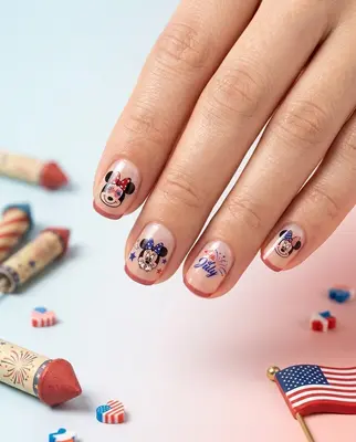 Disney Independence Day 3D Mickey Nail Art Sticker