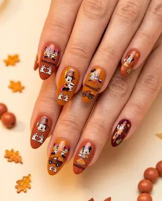 Disney Thanksgiving 3D Nail Art Sticker