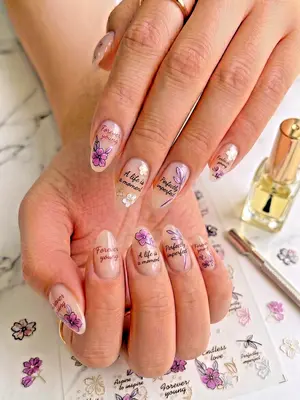 5D Blume Nagel Aufkleber Nail Art Sticker