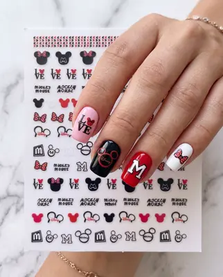 Disney 3D Mickey & Minnie Themen Nail Art Sticker