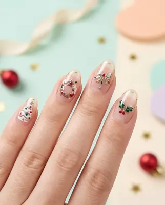 5D Weihnachten Nail Art Sticker