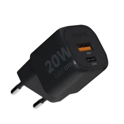 Xtorm 20W GaN2 Ultra Wall Charger USB-C und USB-A PD Black "Gratis Versand"