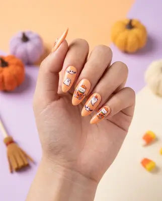 5D Halloween Nagelsticker, Motto Nail Art