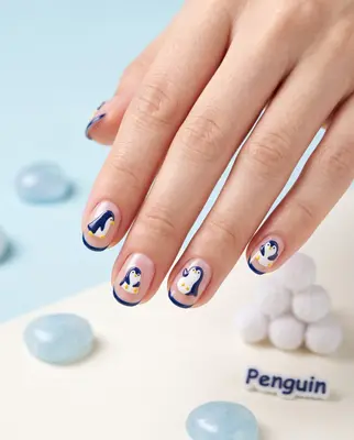 5D Pinguine Nail Art Sticker