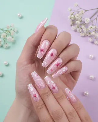 5D Blume Nail Art Sticker