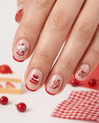 5D Nagel Aufkleber - Lebensmittel Nail Art Sticker