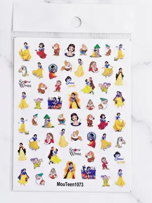 Disney Prinzessin Schneewittchen Wasserrutsche Nagelsticker - Nailart