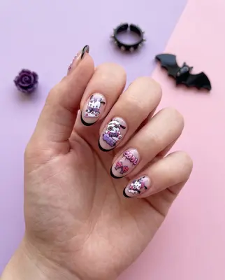 Set 5D Nagel Aufkleber - Halloween Thema Nail Art Sticker