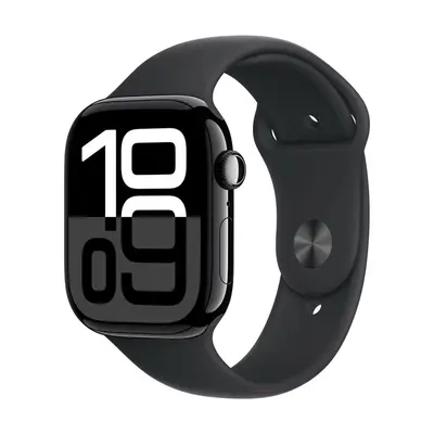 Apple Watch Series 10 46 mm CEL Smartwatch Jet Black Alu Sport Band Black M/L