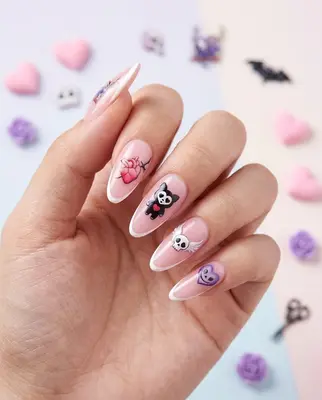 Set 5D Nagel Aufkleber - Halloween Thema Nail Art Sticker