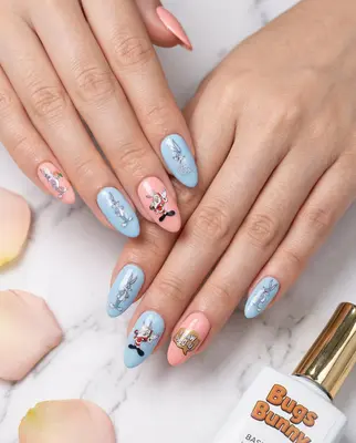 Set 3D Nagel Aufkleber Figur Bugs Bunny Thema Nail Art Sticker
