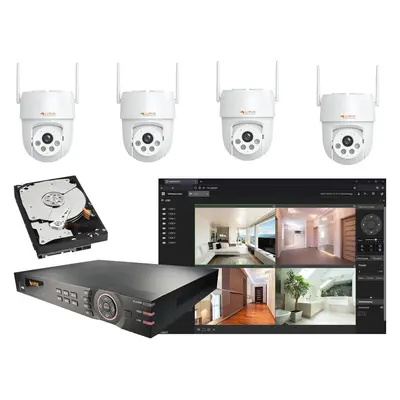 LUPUS Smart-Home Videoüberwachungs-Set mit 4 Stk.LE213 +1 Stk.LE918 inkl.2TB HDD