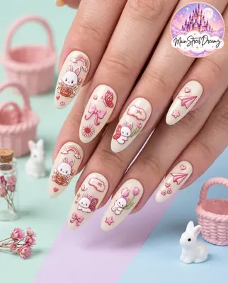5D Osterhase Nail Art Sticker - Nagel Aufkleber
