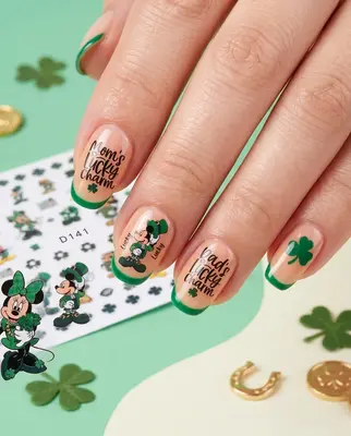 Disney St Patricks Day 3D Mickey Nail Art Sticker - Nagel Aufkleber