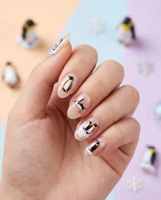 5D Nagel Aufkleber Pinguin Winter Thema Nail Art Sticker
