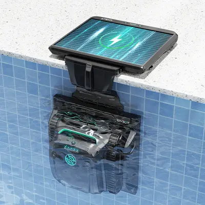 WYBOT S2 Solar Vision Poolroboter mit Solar + KI-Kamera Schwarz "Gratis Versand"