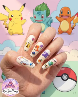 Pokemon 5D Nail Art Sticker