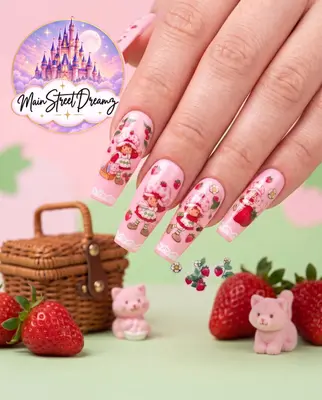 Strawberry Shortcake Nail Art Sticker - Charakter Thema