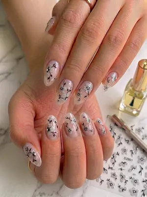 5D Blume Nagel Aufkleber Nail Art Sticker