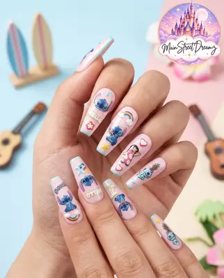 Disney Stitch 5D Nail Art Sticker
