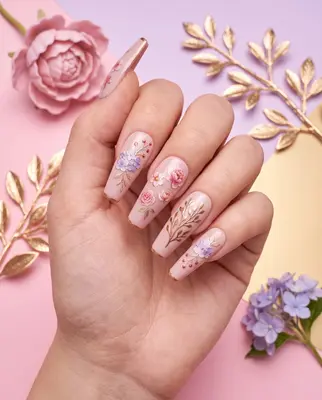 5D Blume Nagel Aufkleber Nail Art Sticker