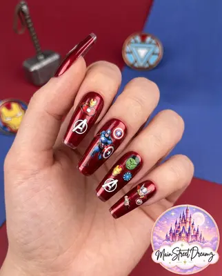 3D Avengers Superhelden Nagelsticker