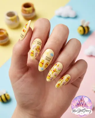 Disney 3D Nagelsticker Winnie Puuh Motto Nail Art Sticker