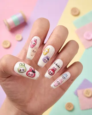 Labubu 5D Nagel Aufkleber Charakter Thema Nail Art Sticker