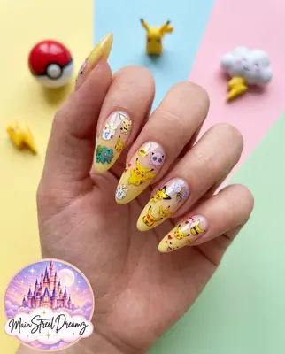 Set 3D Pokemon Themen Nail Art Sticker