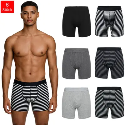 Tazzio Boxershorts 6er Pack Herren Unterwäsche Unterhosen Männer Retroshorts Men