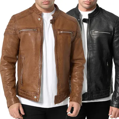 Tazzio Lederjacke Herren Leder Jacke Echtleder Übergangsjacke